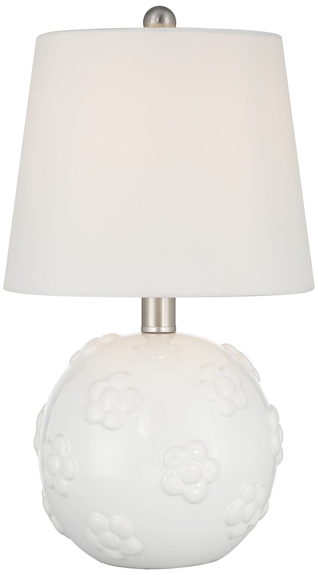 Image 2 Arianna 16" High White Flower Ceramic Accent Table Lamp