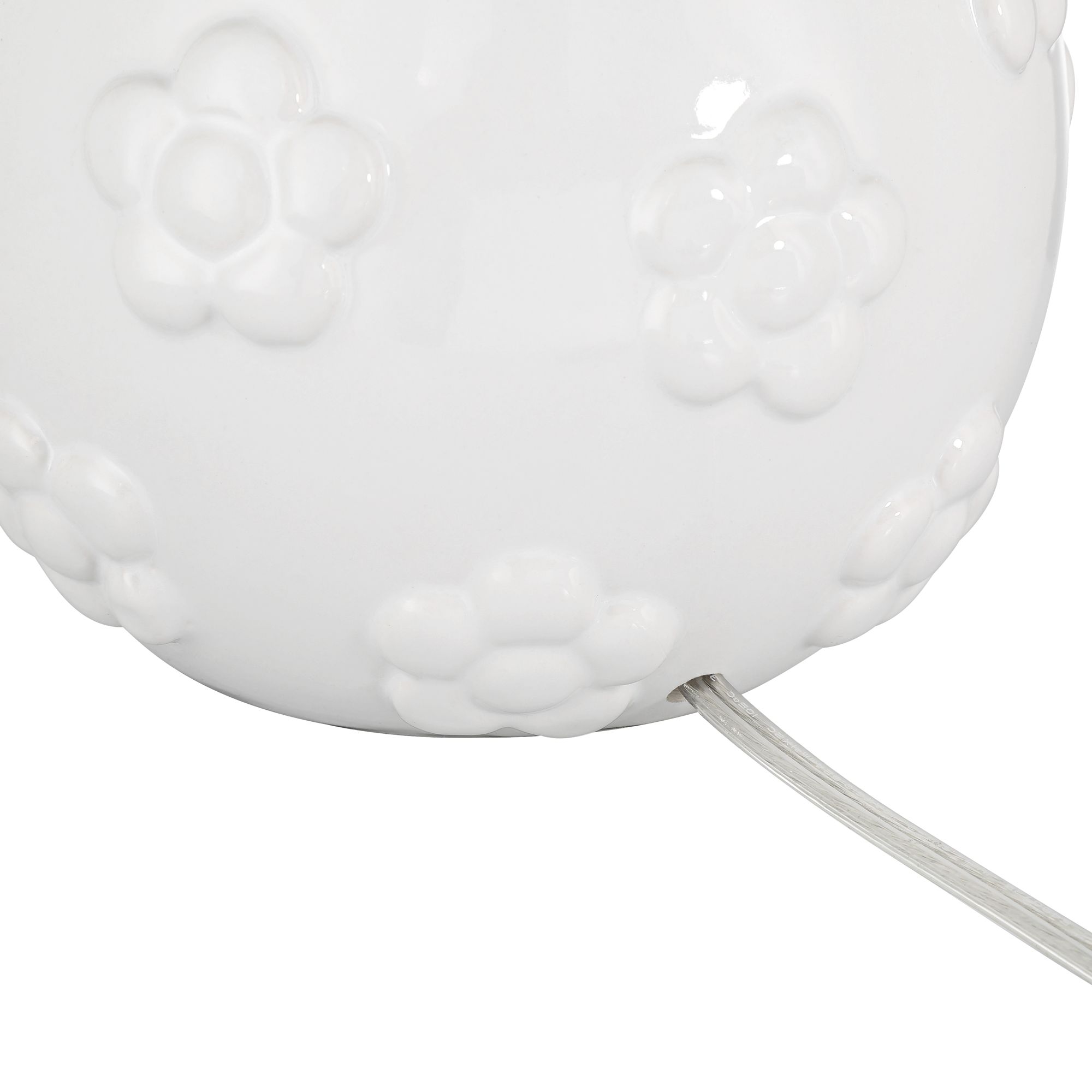 Image 7 Arianna 16" High White Flower Ceramic Accent Table Lamp more views