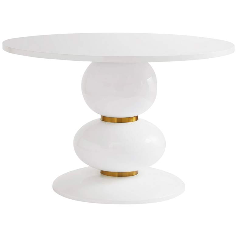 Image 3 Arianna 47 1/4" Wide White Round Dinette Table