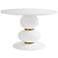 Arianna 47 1/4" Wide White Round Dinette Table