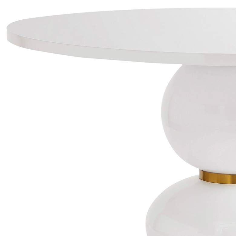 Image 4 Arianna 47 1/4" Wide White Round Dinette Table more views