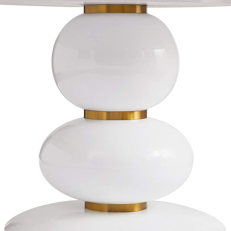 Image 6 Arianna 47 1/4 inch Wide White Round Dinette Table more views