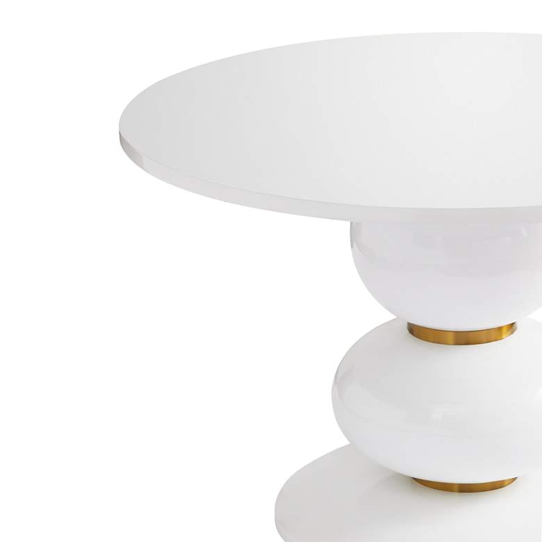 Image 7 Arianna 47 1/4" Wide White Round Dinette Table more views