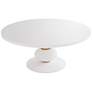 Arianna 71 3/4" Wide White Round Dinette Table in scene