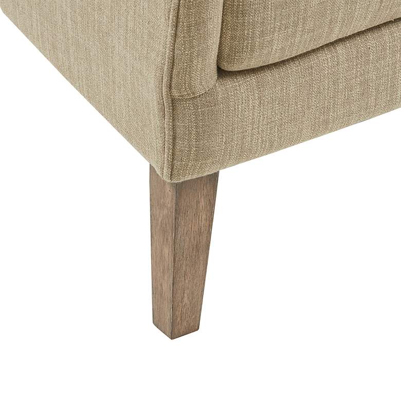 Image 6 Arianna Taupe Fabric Swoop Wing Chair more views