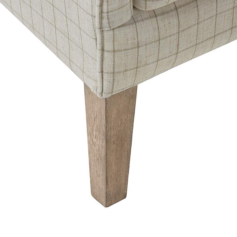 Image 7 Arianna White Linen Swoop Wing Chair more views