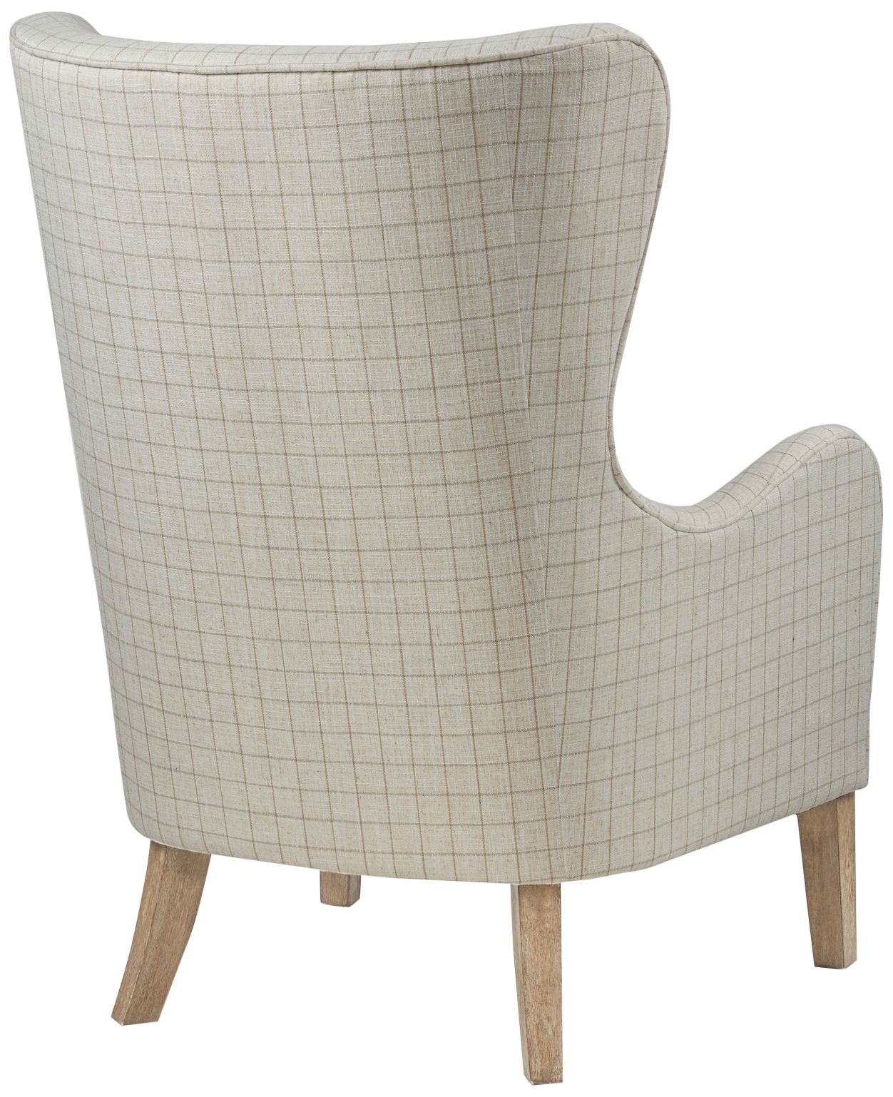 Arianna White Linen Swoop Wing Chair in scene