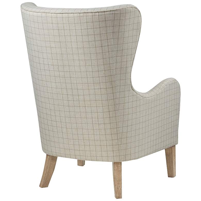 Image 7 Arianna White Linen Swoop Wing Chair more views