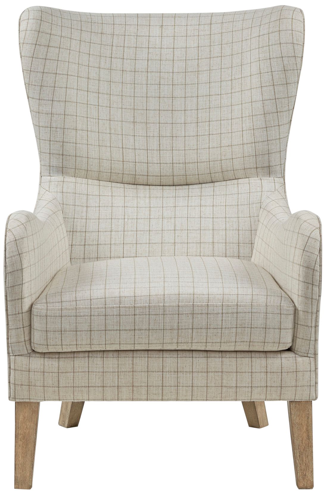 Arianna White Linen Swoop Wing Chair in scene