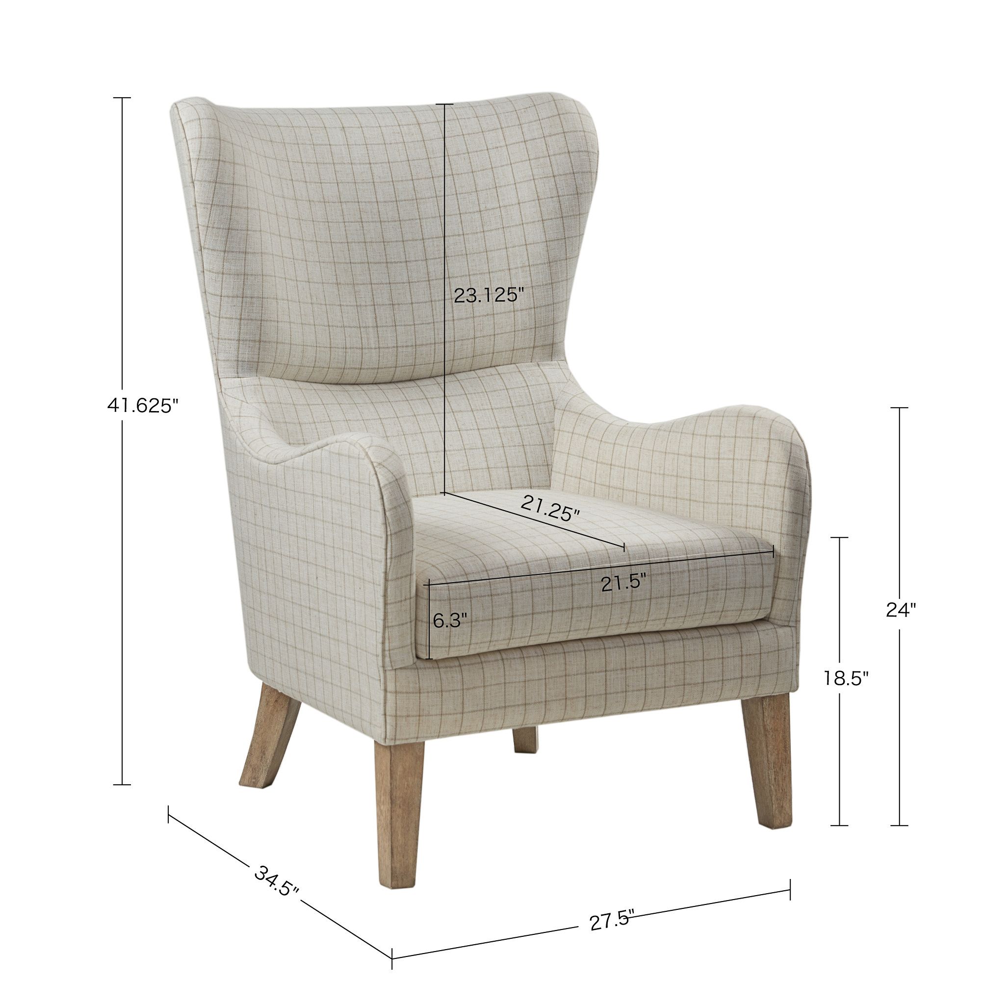 Arianna White Linen Swoop Wing Chair in scene