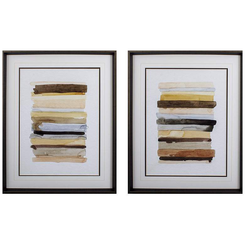 Image 1 Arid Layers 25"W x 31"H Framed Art Set of 2