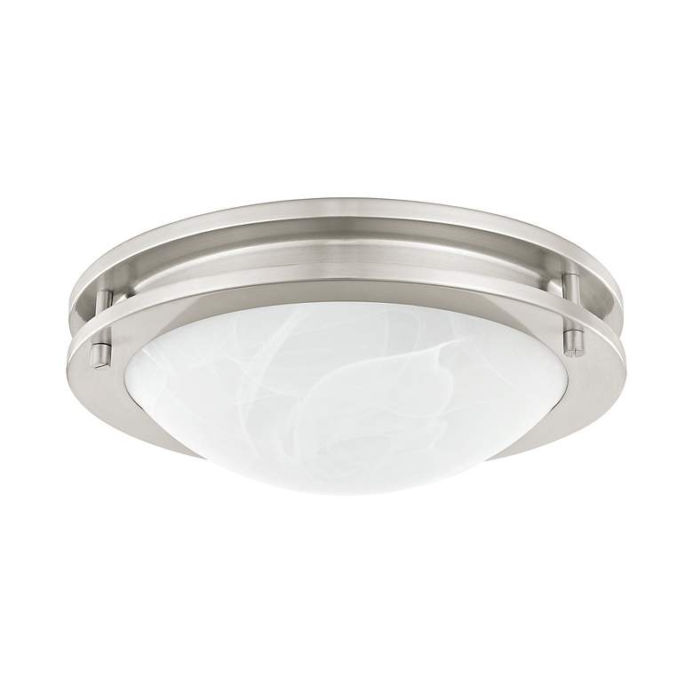 Image 3 Ariel 11-in W Brushed Nickel Flush Mount Light more views