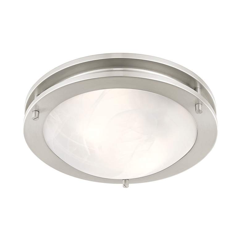 Image 4 Ariel 11-in W Brushed Nickel Flush Mount Light more views
