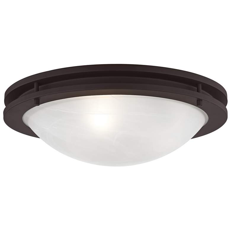 Image 1 Ariel 17-in W Bronze Flush Mount Light