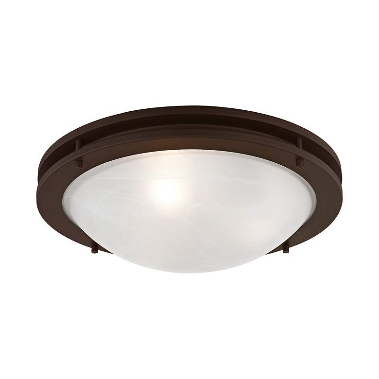 Image 4 Ariel 17-in W Bronze Flush Mount Light more views