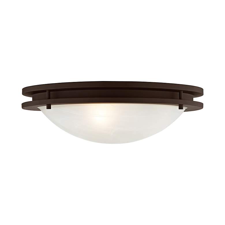 Image 5 Ariel 17-in W Bronze Flush Mount Light more views