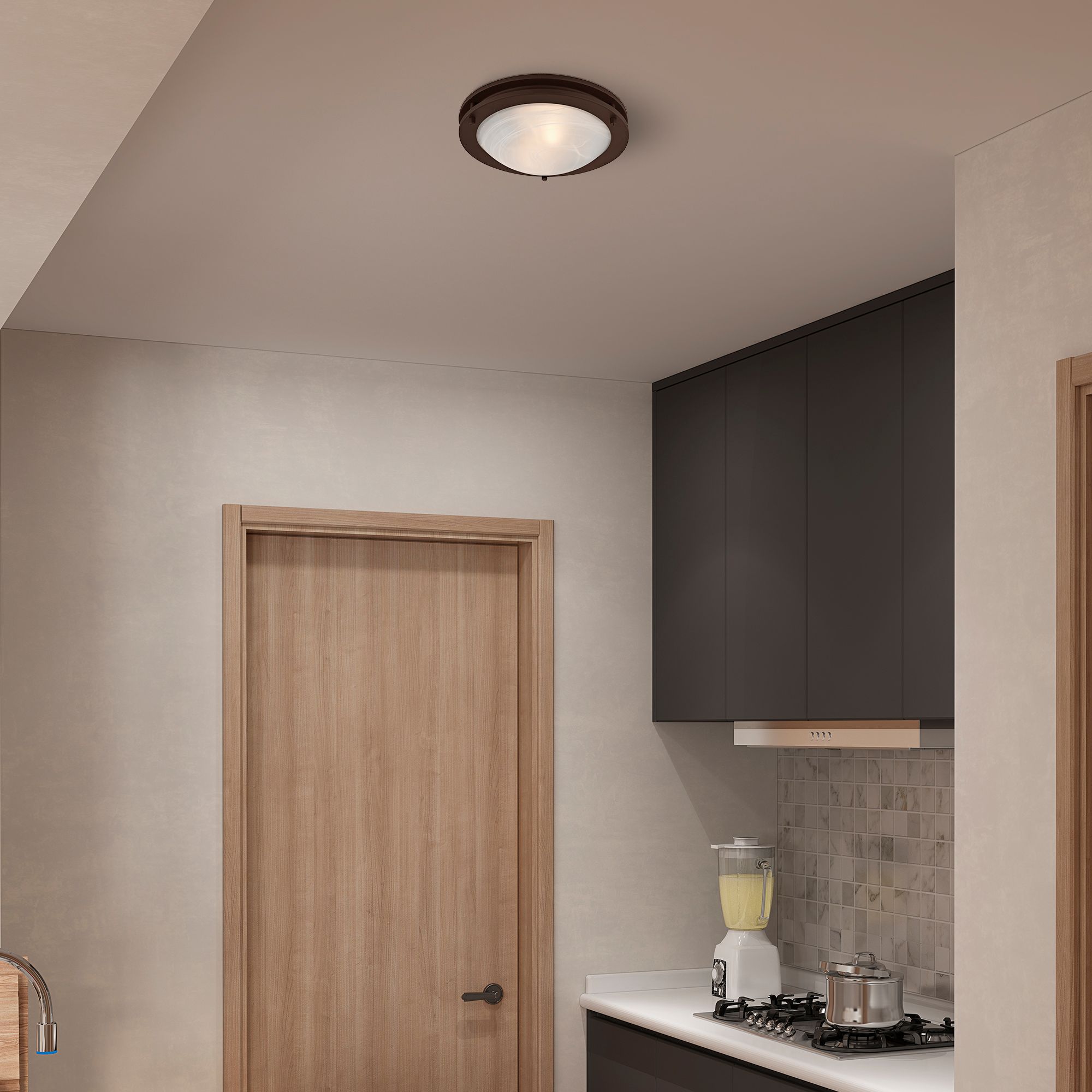 Ariel 2 Light Bronze Ceiling Mount