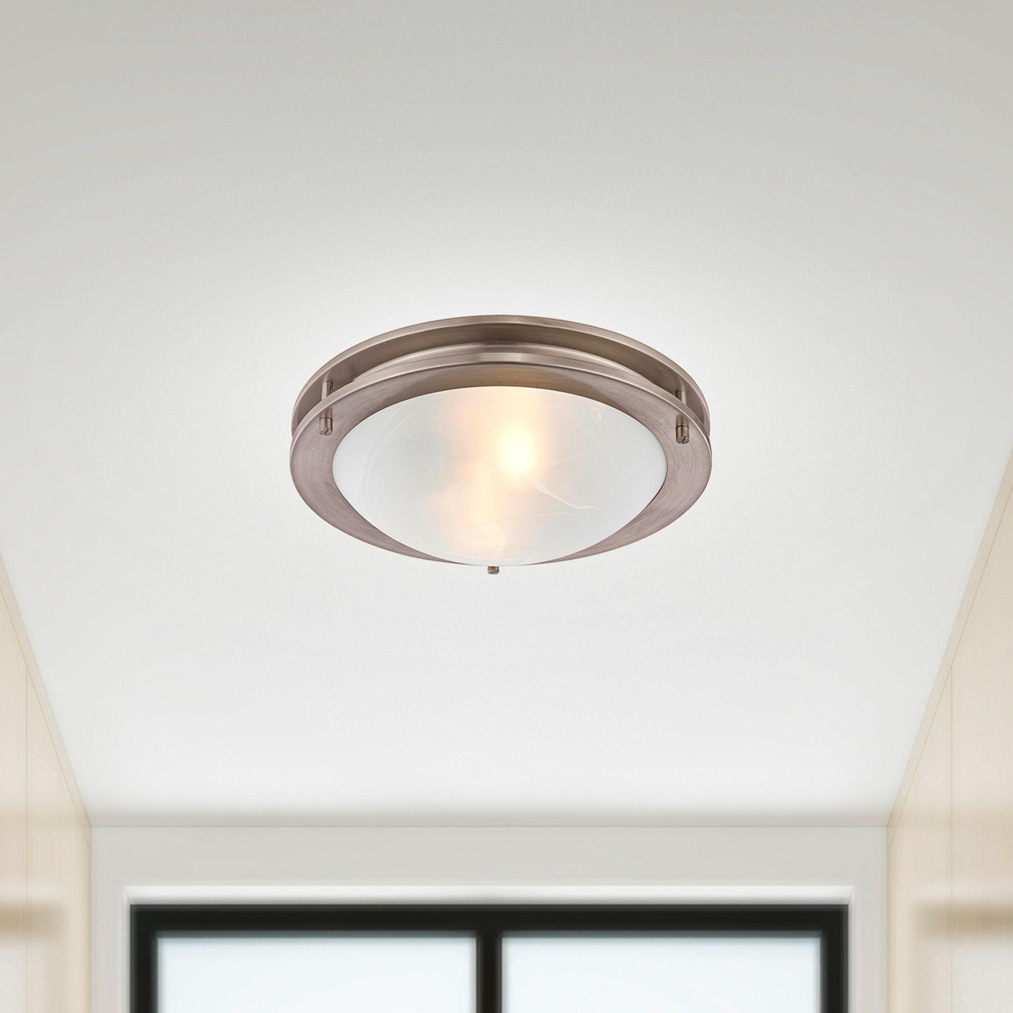 Ariel 2 Light Brushed Nickel Ceiling Mount