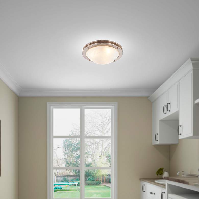 Image 6 Ariel 3 Light Brushed Nickel Ceiling Mount more views