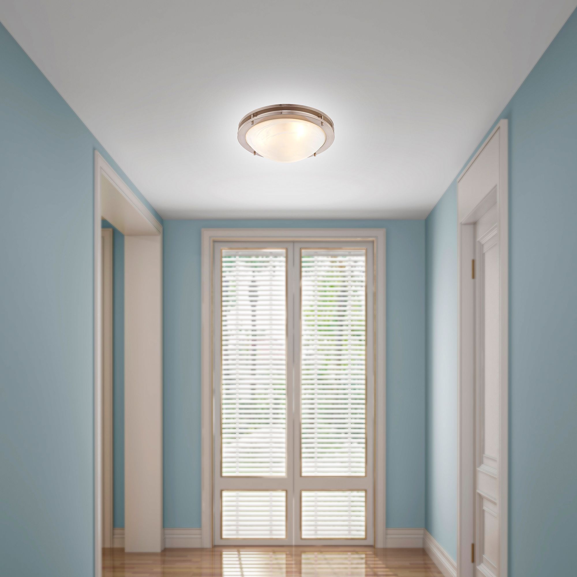 Ariel 3 Light Brushed Nickel Ceiling Mount