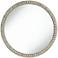 Ariel White Wash 30" Wood Round Wall Mirror