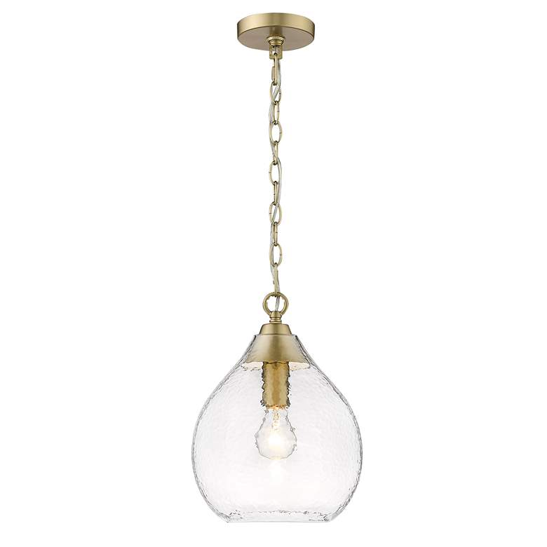 Image 4 Ariella 10 inch Wide Brushed Champagne Bronze Mini Pendant Light more views