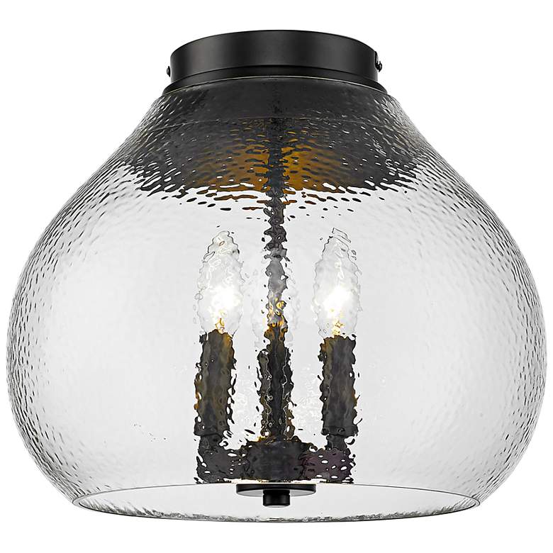 Image 2 Ariella 13 3/4" Wide Matte Black 3-Light Ceiling Light