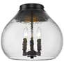 2_Ariella 13 3/4" Wide Matte Black 3-Light Ceiling Light