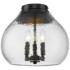 Ariella 13 3/4" Wide Matte Black 3-Light Ceiling Light