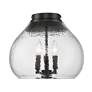 4_Ariella 13 3/4" Wide Matte Black 3-Light Ceiling Light more views