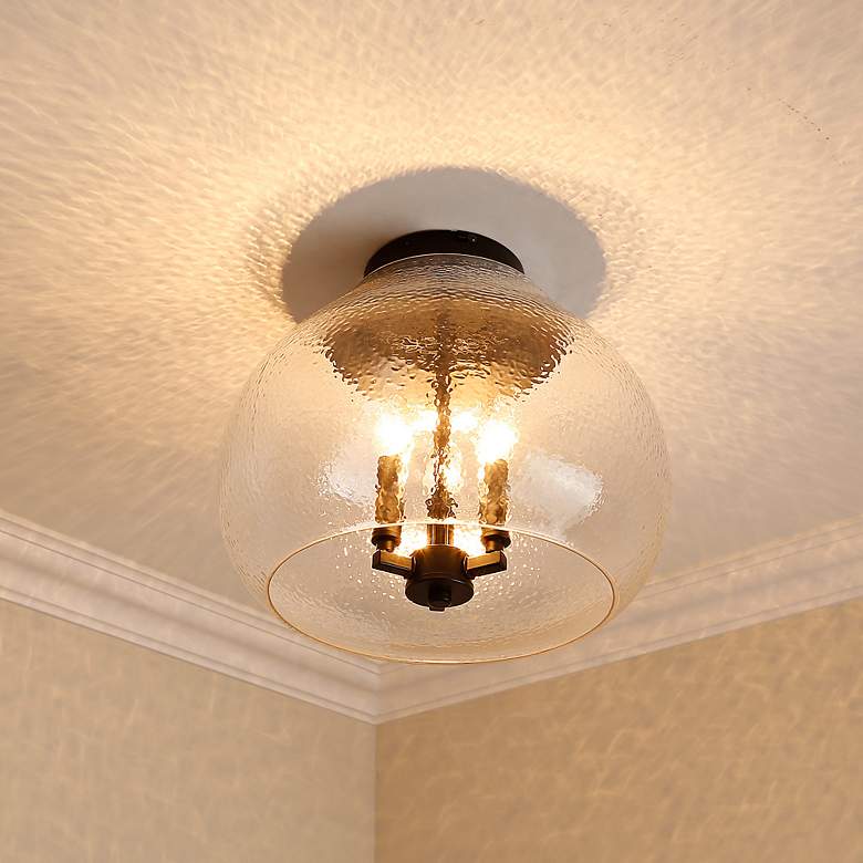 Image 5 Ariella 13 3/4" Wide Matte Black 3-Light Ceiling Light more views