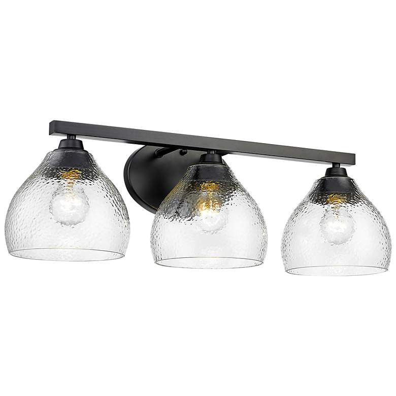 Image 2 Ariella 26 1/2" Wide Matte Black 3-Light Vanity Bath Light
