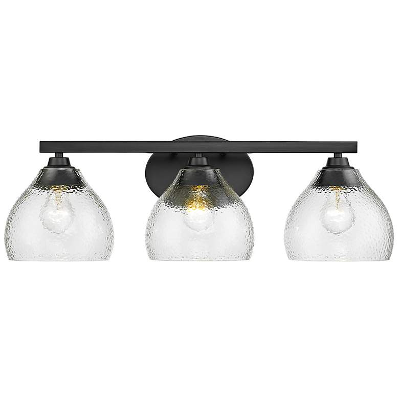 Image 4 Ariella 26 1/2" Wide Matte Black 3-Light Vanity Bath Light more views