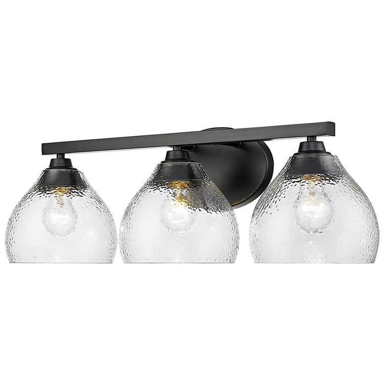 Image 5 Ariella 26 1/2" Wide Matte Black 3-Light Vanity Bath Light more views