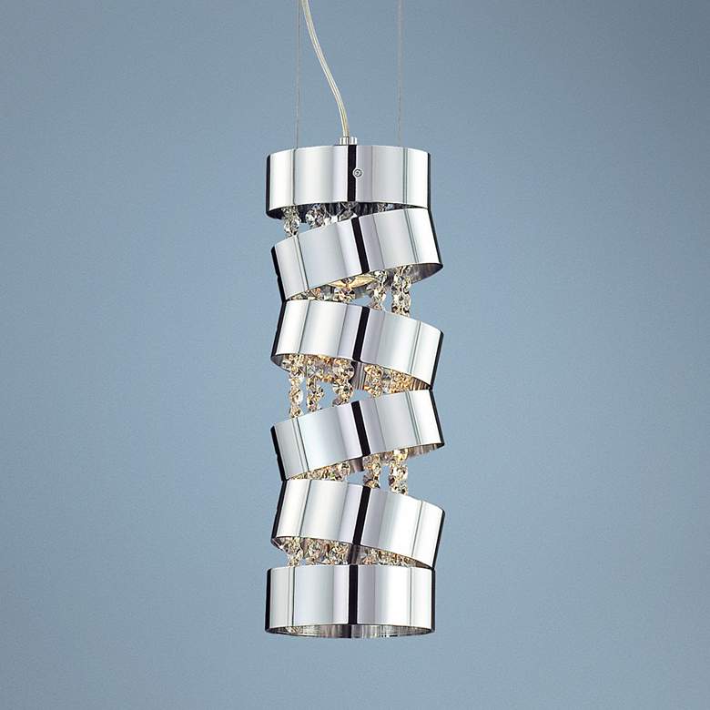 Image 1 Ariella 5 1/2" Wide Chrome Mini Pendant