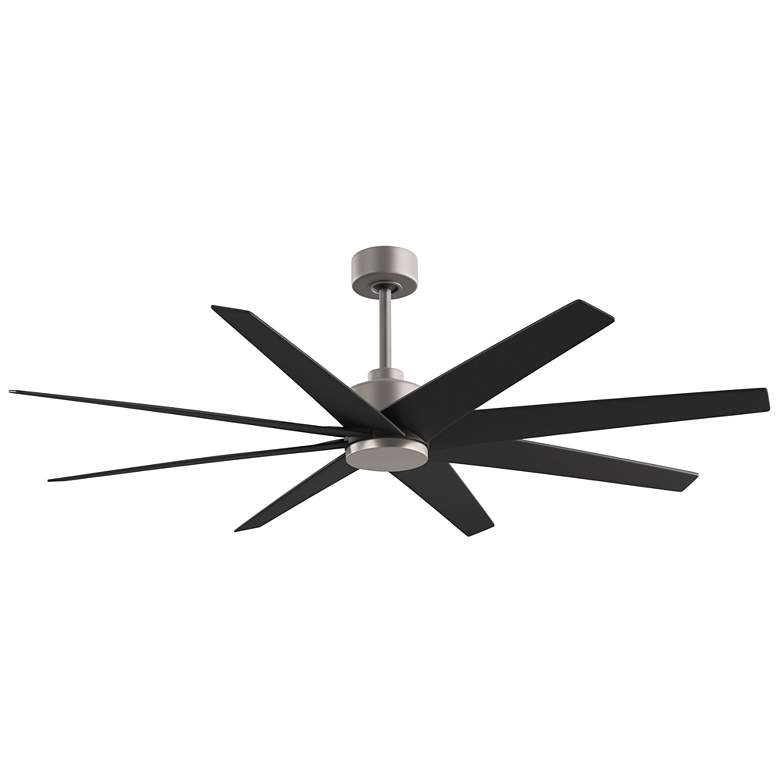 Image 1 Ariella 64" 8-Blade Brushed Nickel Ceiling Fan w/ Matte Black Blades