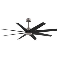 Ariella 64" 8-Blade Brushed Nickel Ceiling Fan w/ Matte Black Blades