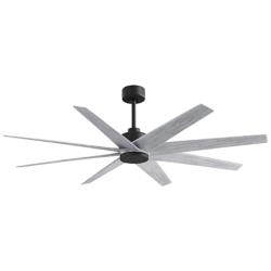 Ariella 64" 8-Blade Matte Black Ceiling Fan w/ Barn Wood Blades