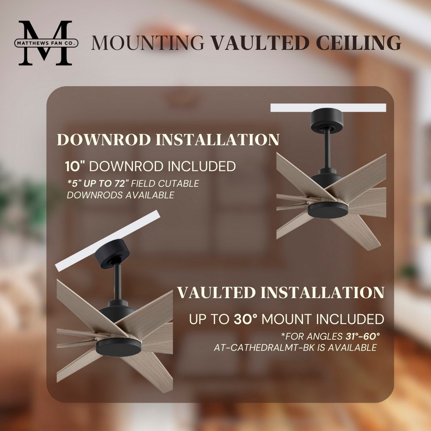 Ariella 64" 8-Blade Matte Black Ceiling Fan w/ Gray Ash Blades