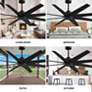 Ariella 64" 8-Blade Matte Black Ceiling Fan w/ Matte Black Blades