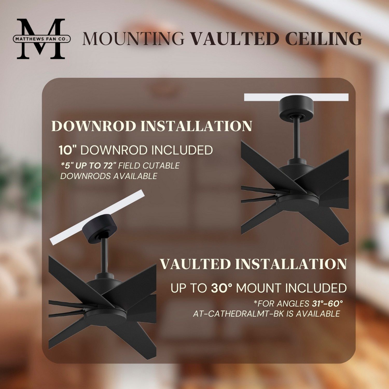 Ariella 64" 8-Blade Matte Black Ceiling Fan w/ Matte Black Blades