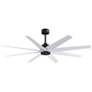 1_Ariella 64" 8-Blade Matte Black Ceiling Fan w/ Matte White Blades