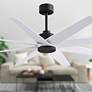 3_Ariella 64" 8-Blade Matte Black Ceiling Fan w/ Matte White Blades more views