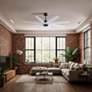 4_Ariella 64" 8-Blade Matte Black Ceiling Fan w/ Matte White Blades more views