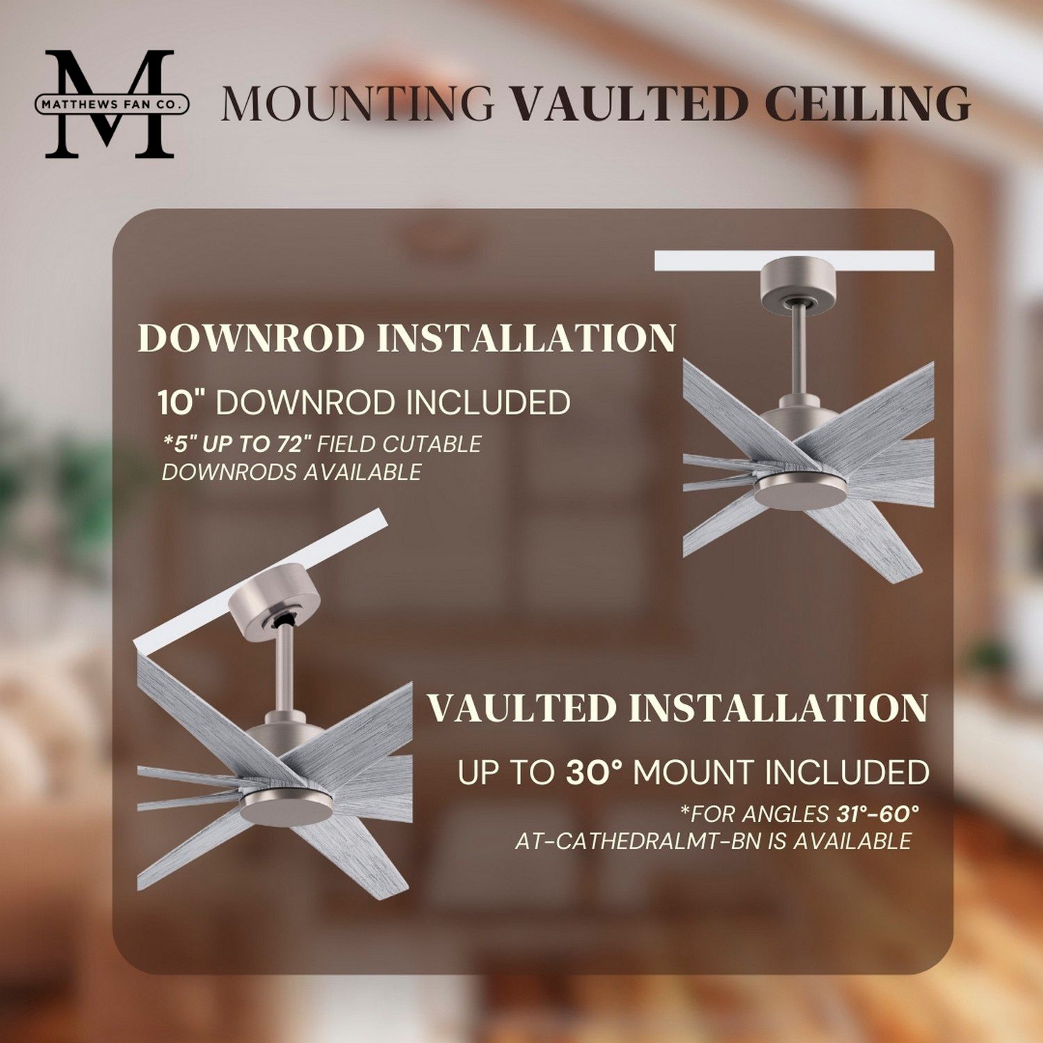 Ariella 64"W 8 Blade Brushed Nickel Ceiling Fan w/ Barn Wood Tone Blad