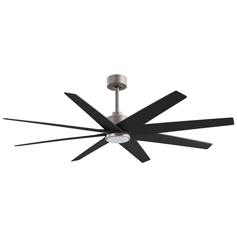 Image 2 Ariella 64"W 8 Blade Brushed Nickel LED Ceiling Fan w/ Matte Black Bla more views