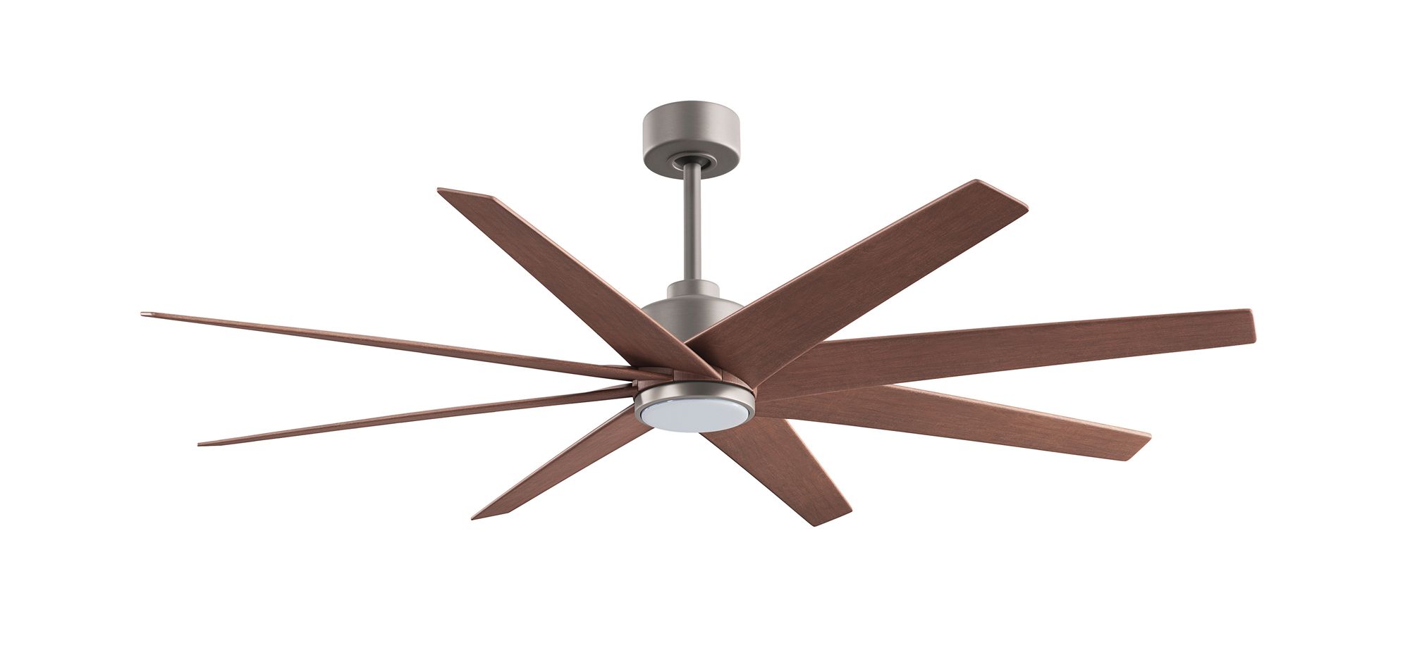 Image 2 Ariella 64"W 8 Blade Brushed Nickel LED Ceiling Fan w/ Walnut Tone Bla more views