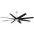 Ariella 64"W 8 Blade Matte White Ceiling Fan w/ Matte Black Blades