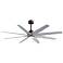 Ariella 64"W 8 Blade Textured Bronze LED Ceiling Fan w/ Barn Wood Blad