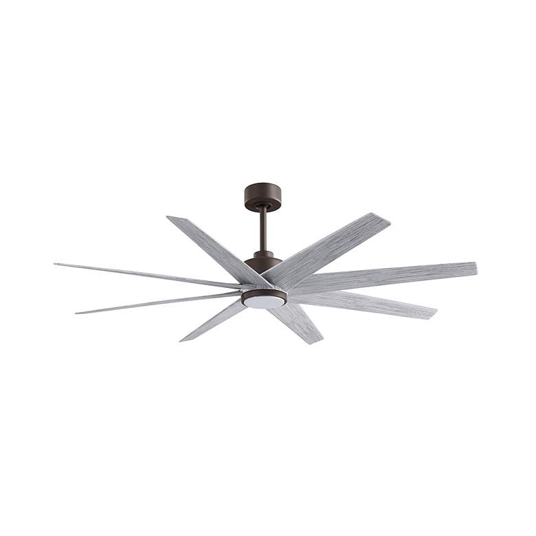Image 2 Ariella 64"W 8 Blade Textured Bronze LED Ceiling Fan w/ Barn Wood Blad more views